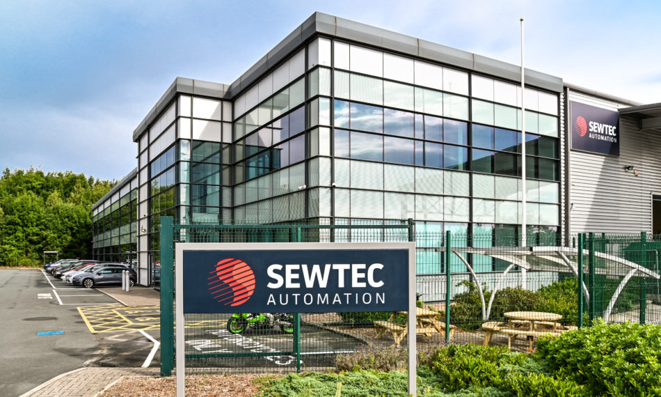 Sewtec building and logo